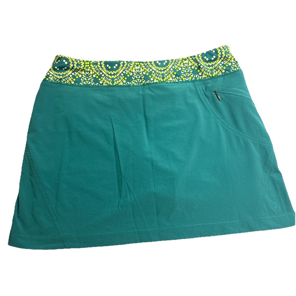 Columbia Skort Women's Teal Excellent Omni-Shield Active Hiking Mini Size Medium